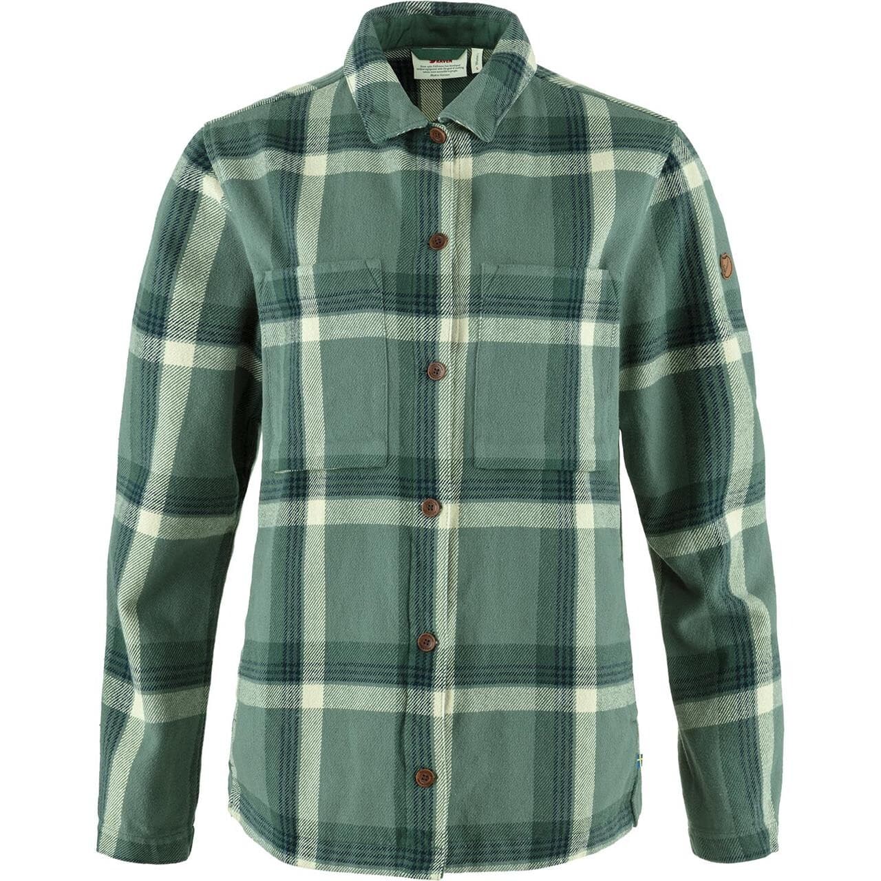 Fjällräven Womens Singi Flannel Overshirt (Grøn (PATINA GRN-DEEP PATINA/614-679) Medium)