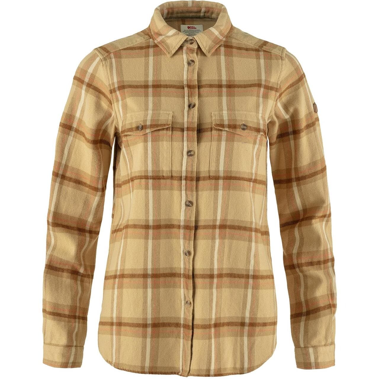 Fjällräven Womens Övik Heavy Flannel Shirt (Beige (DUNE BEIGE-BUCKWT BRWN/196-232) Medium)