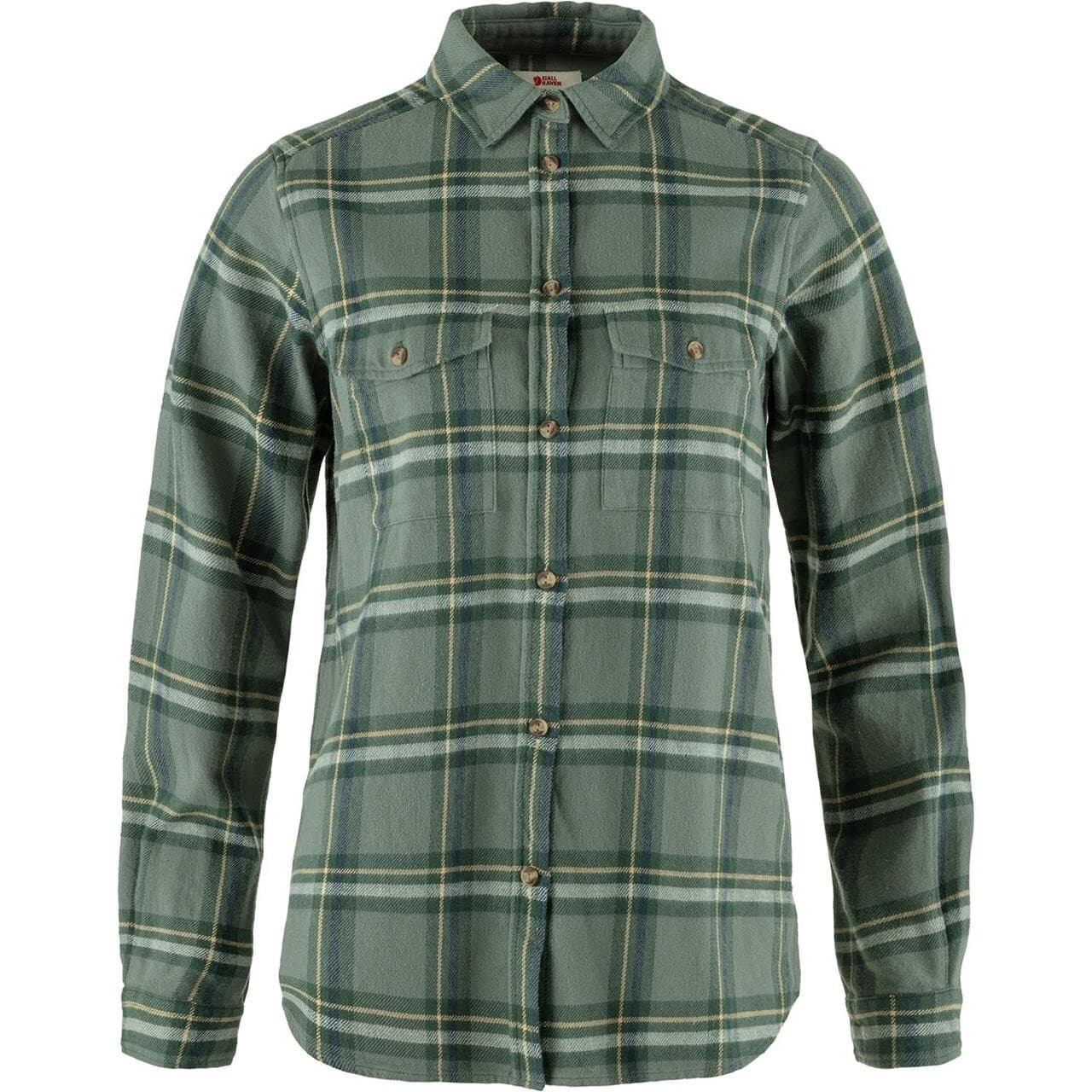 Fjällräven Womens Övik Heavy Flannel Shirt (Grøn (PATINA GRN-DEEP PATINA/614-679) X-small)