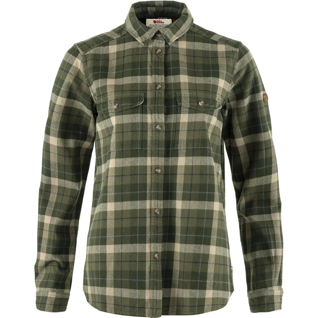 Fjällräven Womens Värmland Heavy Flannel Shirt (Grøn (GREEN-DEEP FOREST/620-662) X-small)