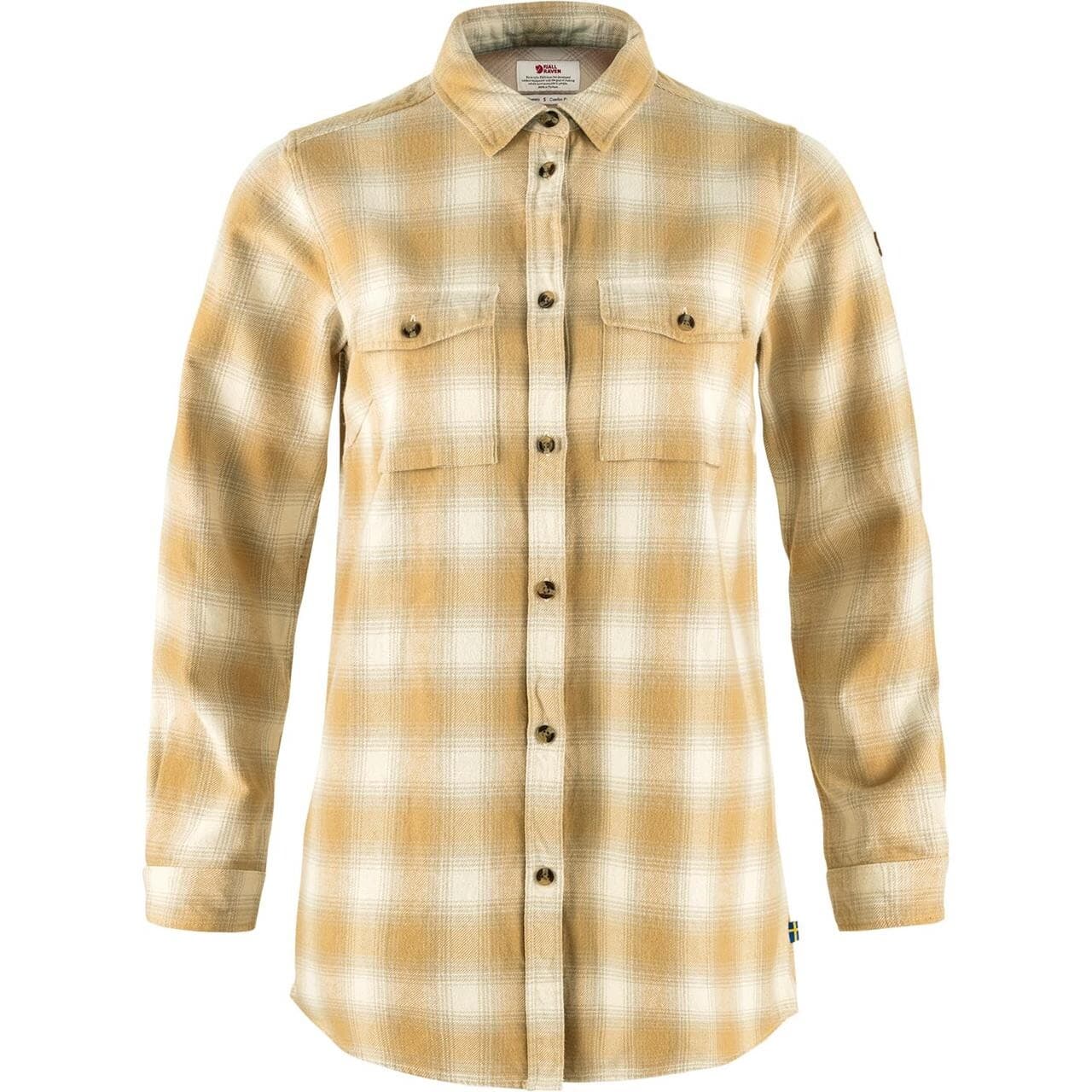 Fjällräven Womens Övik Twill Shirt L/S (Hvid (CHALK WHITE-DUNE BEIGE/113-196) Medium)