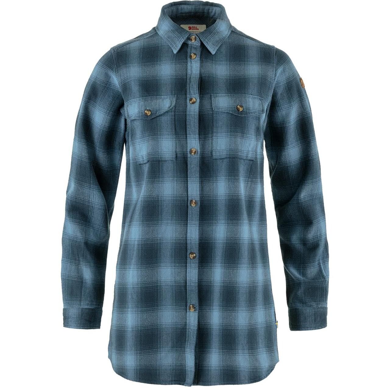 Fjällräven Womens Övik Twill Shirt L/S (Blå (MTN BLUE-DAWN BLUE/570-543) X-small)