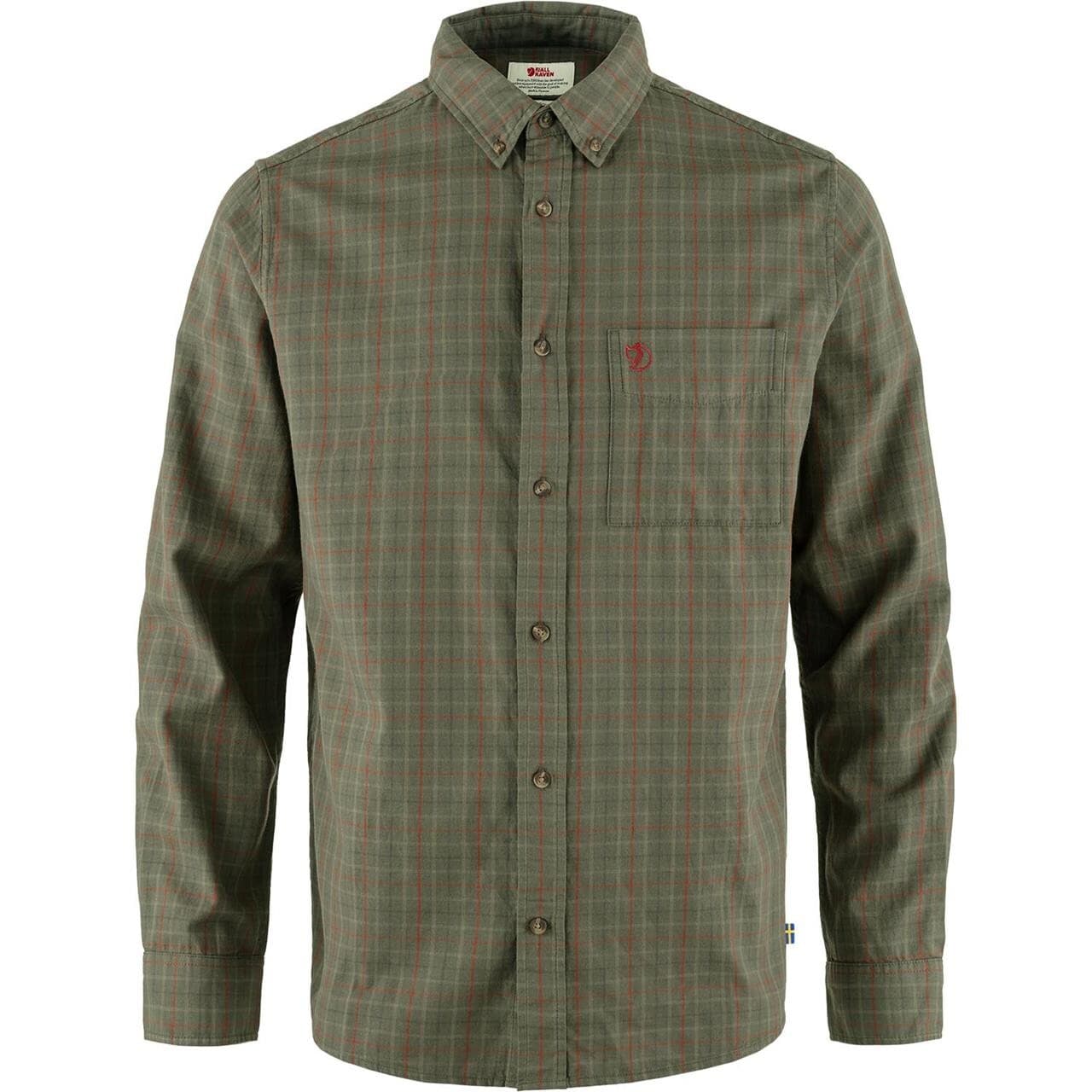 Fjällräven Mens Sörmland Lite Flannel Shirt (Grøn (LAUREL GREEN-LT OLIVE/625-622) Small)