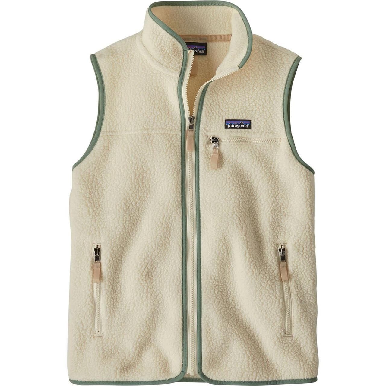 Patagonia Womens Retro Pile Vest F2023 model (Grøn (NATURAL W/ELLWOOD GREEN) Large)