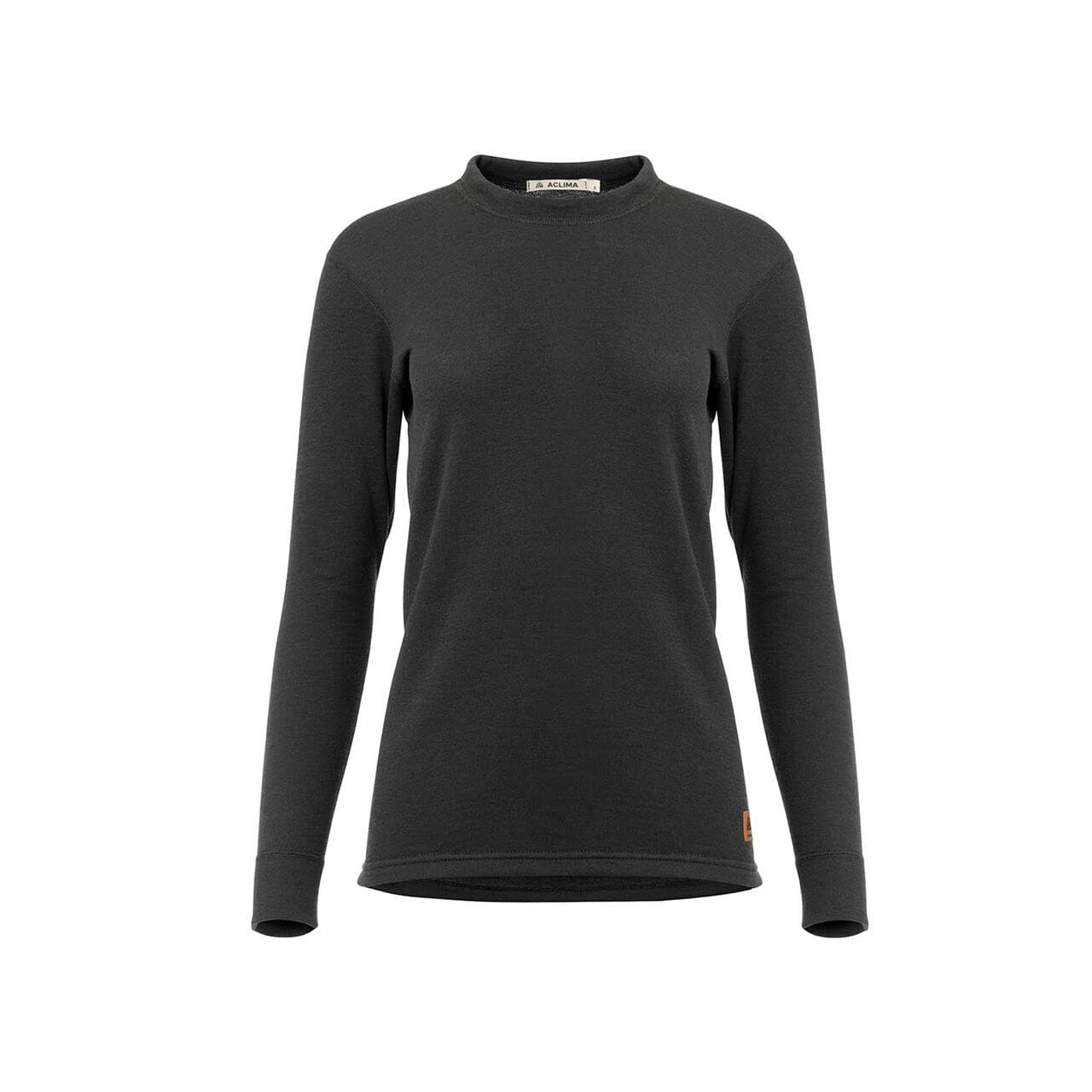 Aclima Womens WoolTerry Crew Neck (Sort (JET BLACK) Medium)