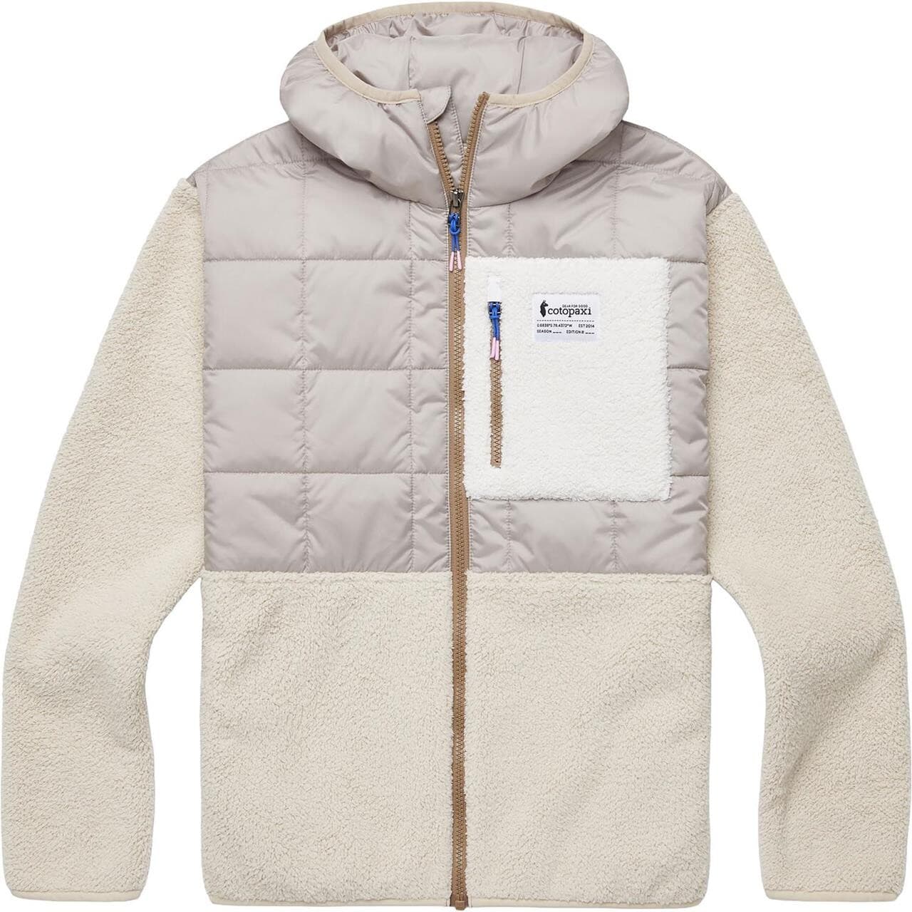 Cotopaxi Womens Trico Hybrid Hooded Jacket (Beige (OATMEAL/CREAM) Large)