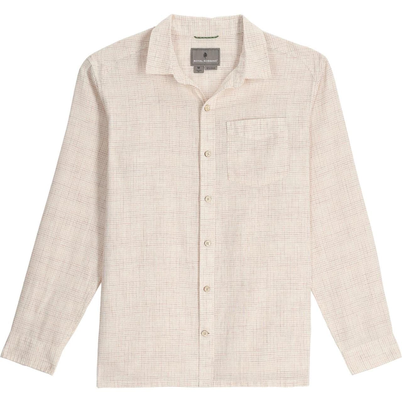 Royal Robbins Mens Hempline Spaced L/S (Hvid (BLENDED UNDYED) Medium)