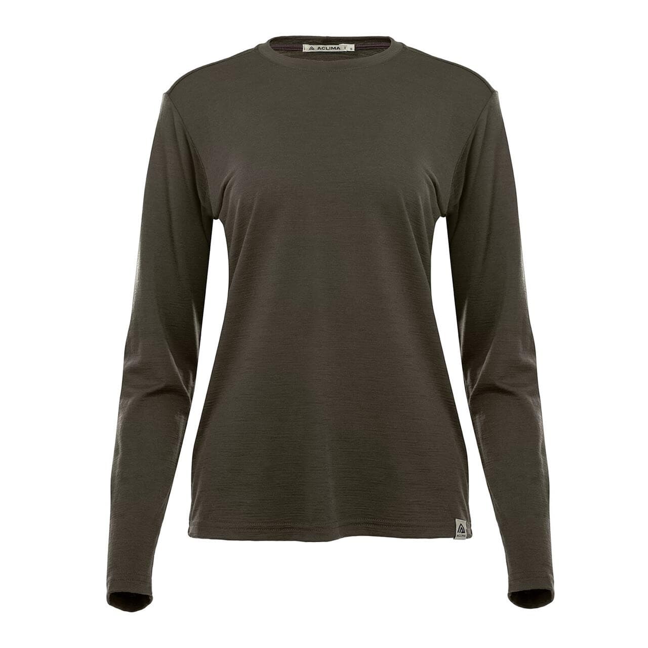 Aclima Womens LightWool 180 Crewneck (Grøn (TARMAC) Large)