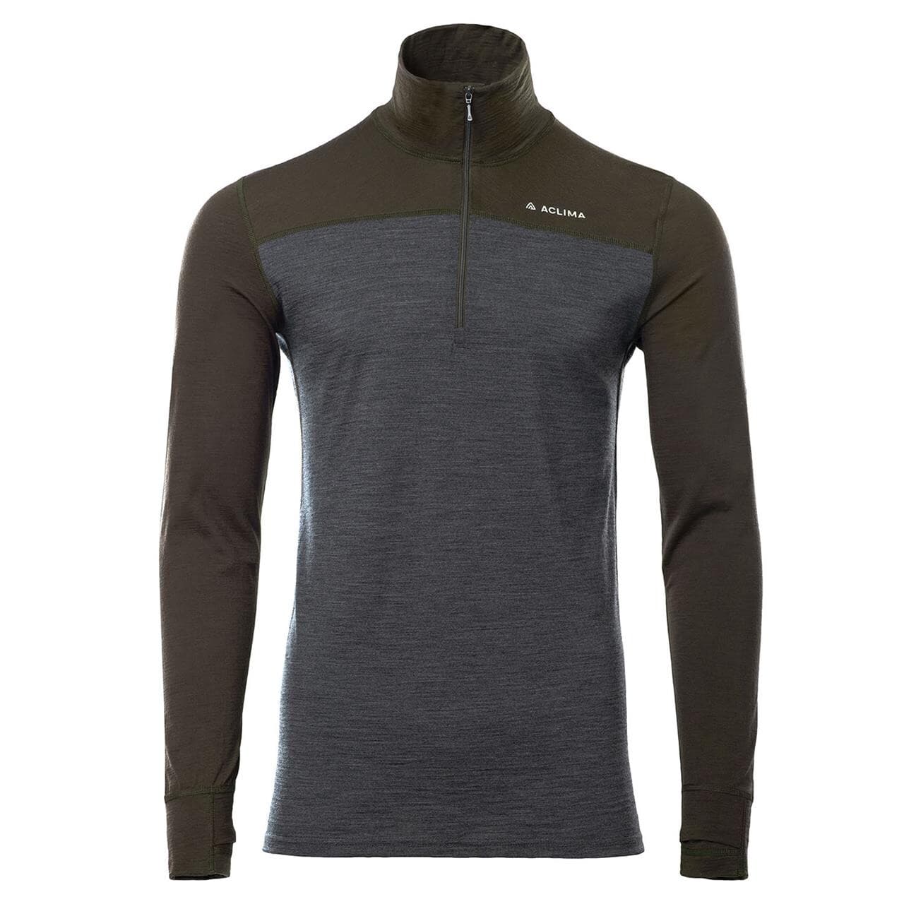 Aclima Mens LightWool 180 Polo W/zip (Grå (TARMAC/MARENGO) X-large)