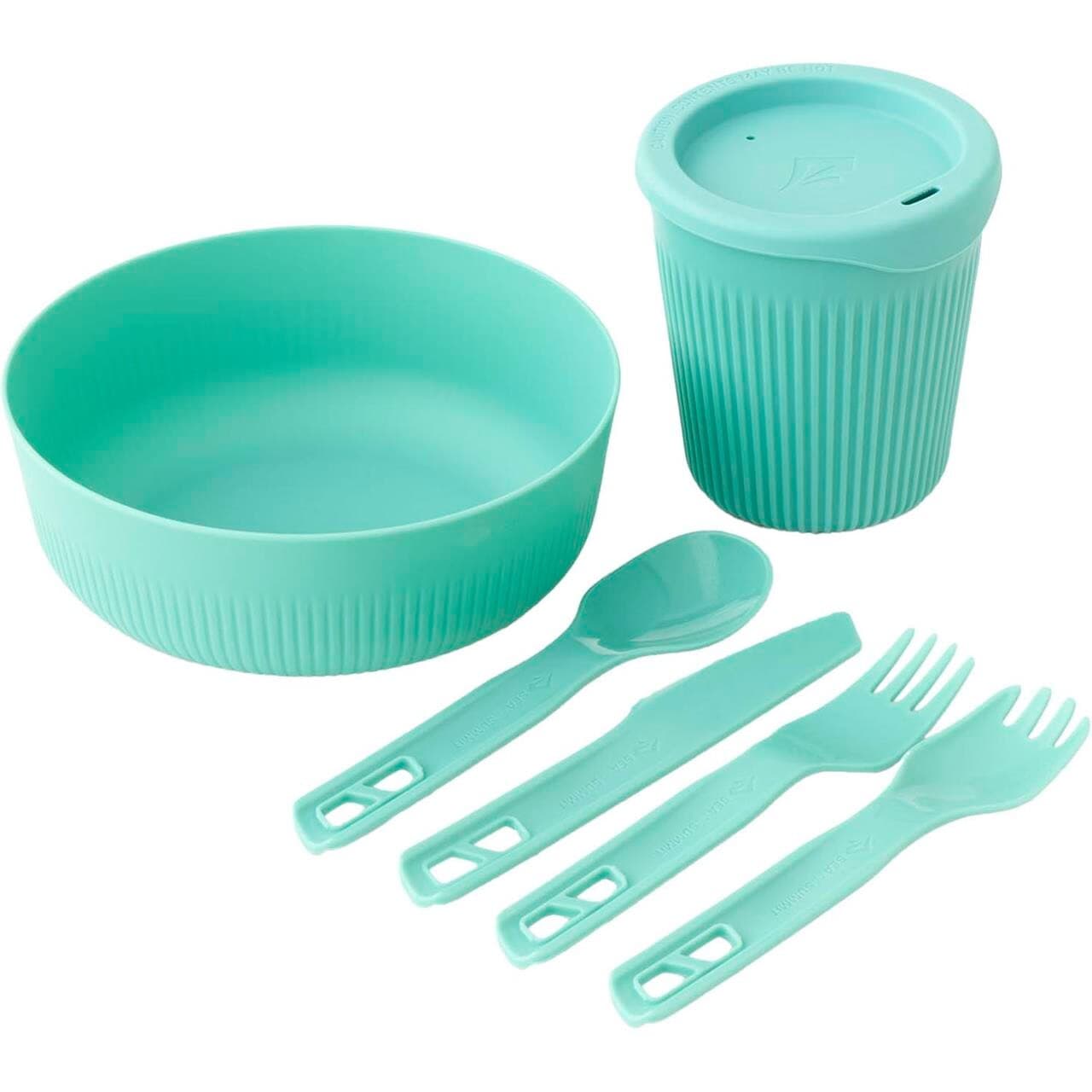 Sea to Summit Passage Dinnerware Set 1 Pers (6 Pcs) (Blå (AQUA SEA BLUE))