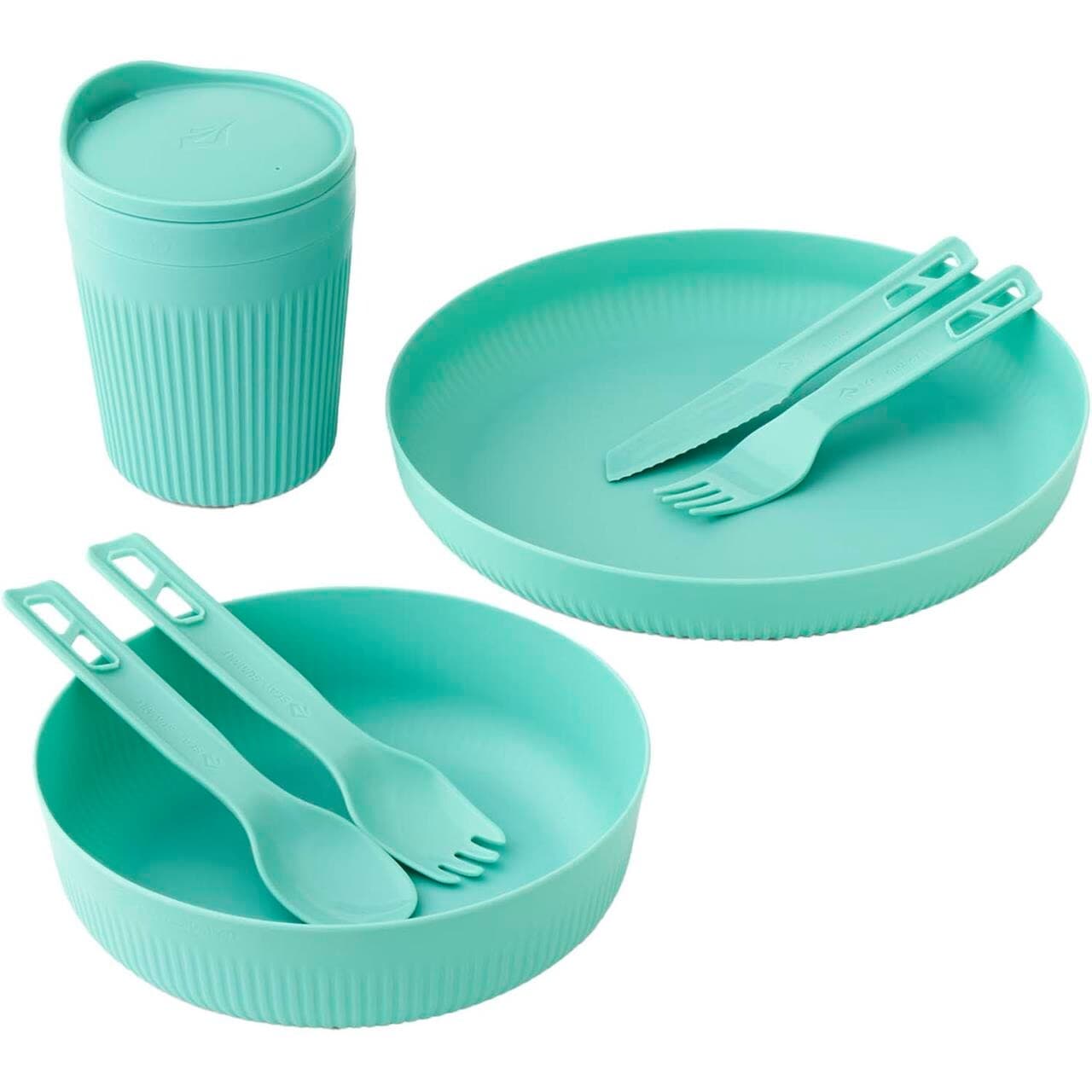Sea to Summit Passage Dinnerware Set 1 Pers (7 Pcs) (Blå (AQUA SEA BLUE))