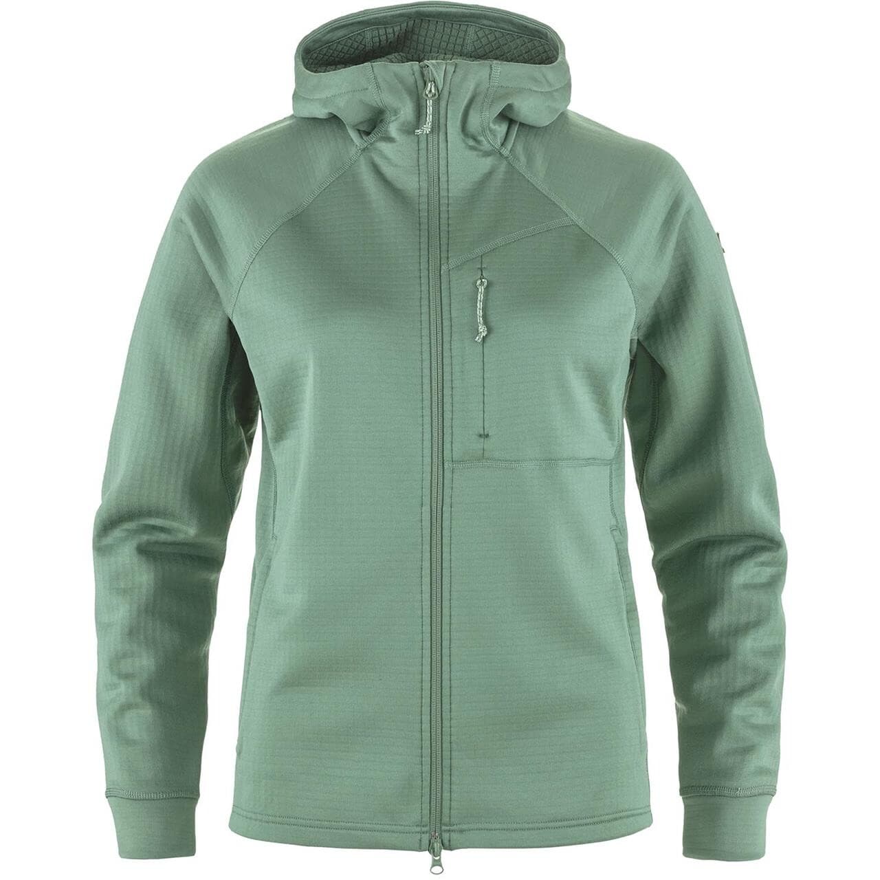 Fjällräven Womens Abisko Grid Fleece Hoodie (Grøn (PATINA GREEN/614) X-large)
