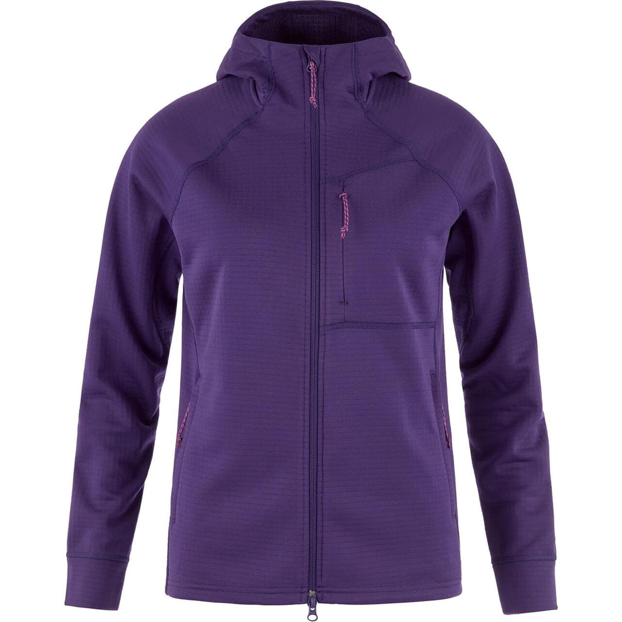 Fjällräven Womens Abisko Grid Fleece Hoodie (Lilla (DARK VIOLET/425) X-small)