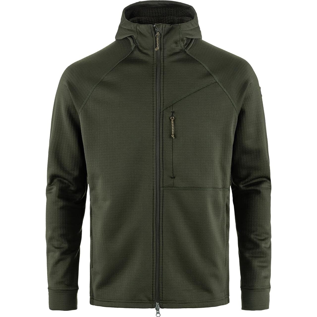 Fjällräven Mens Abisko Grid Fleece Hoodie (Grøn (DEEP FOREST/662) Medium)