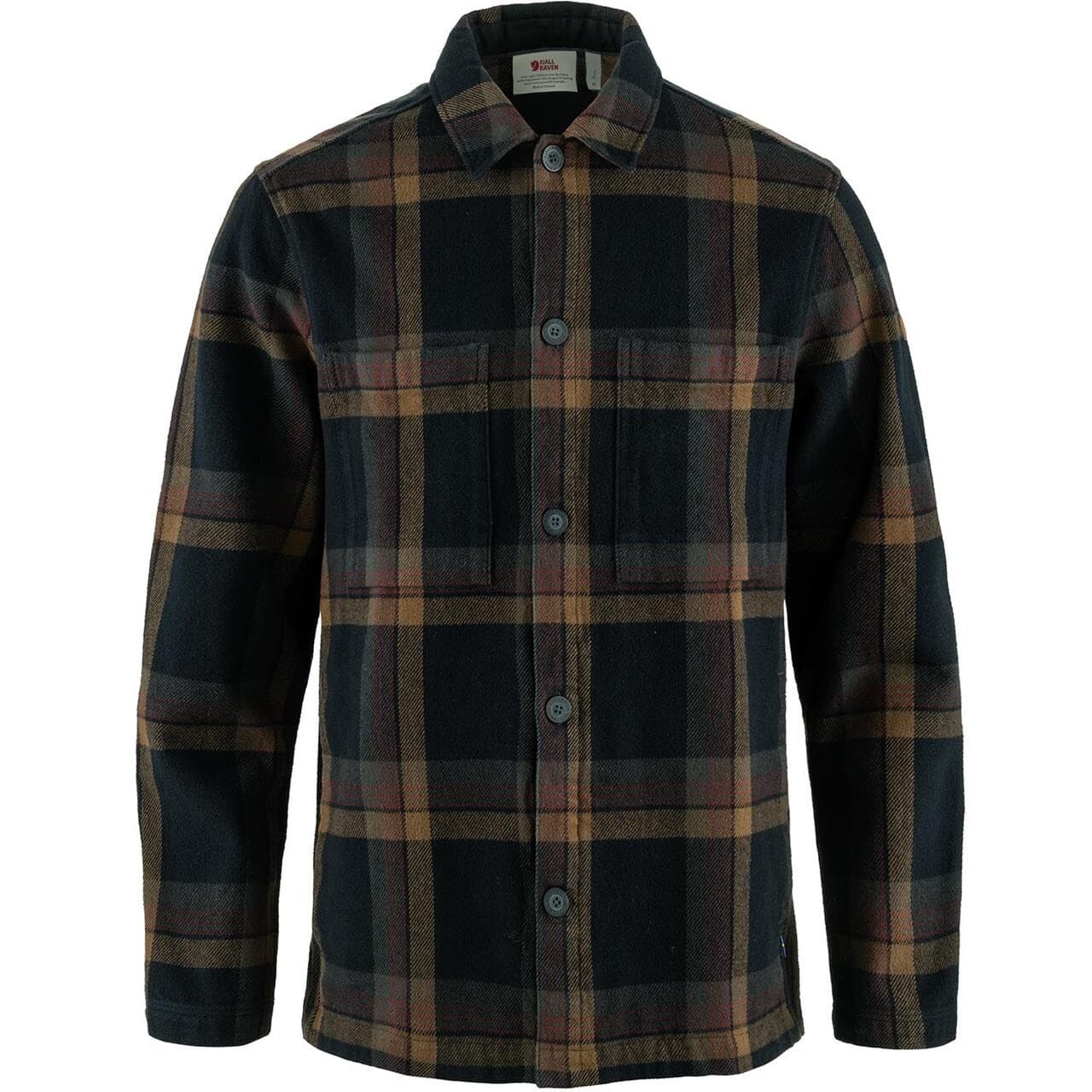 Fjällräven Mens Singi Flannel Overshirt (Blå (DARK NAVY-WOOD BROWN/555-265) X-large)