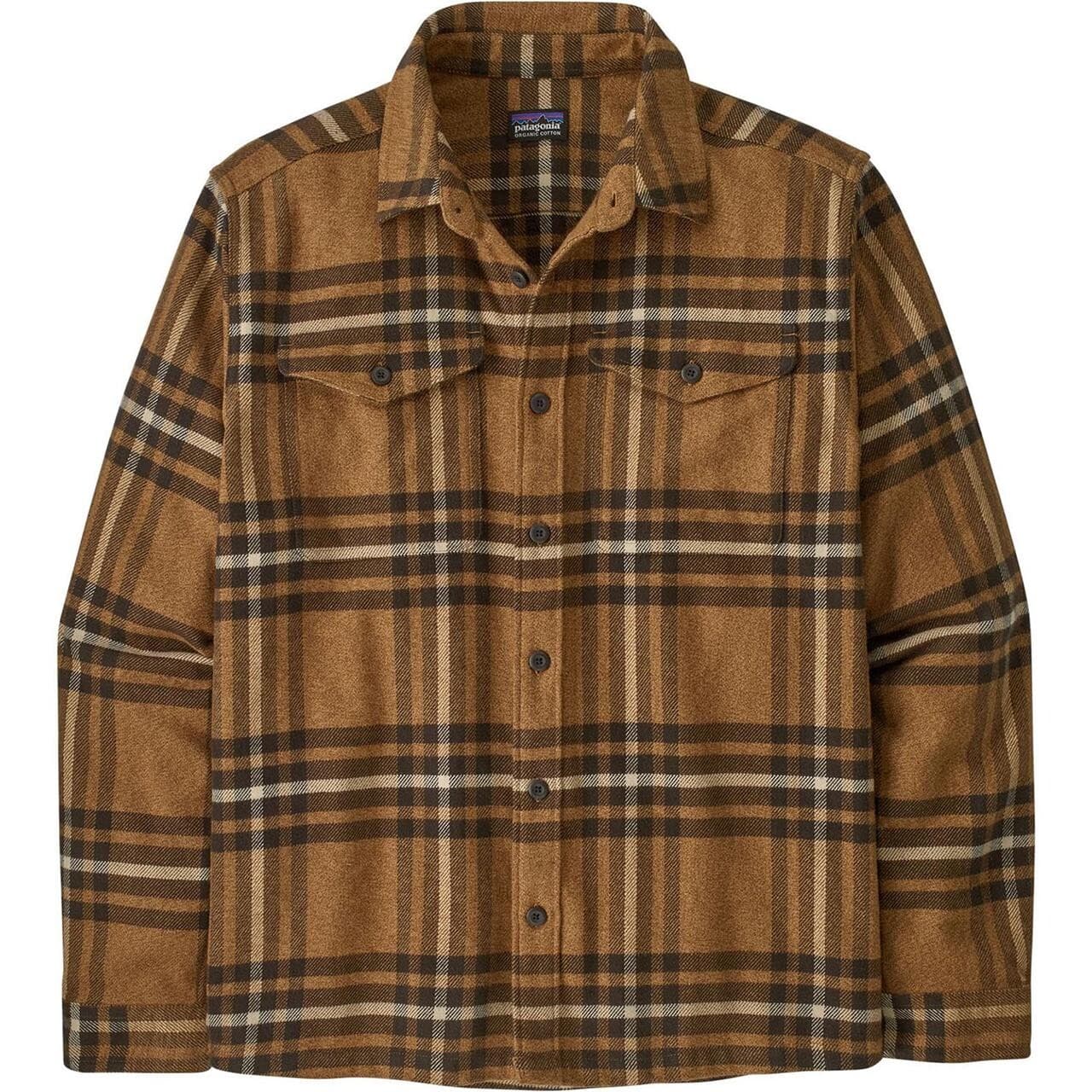 Patagonia Mens Fjord Flannel Shirt (Brun (CATCH: DEER BROWN) Small)