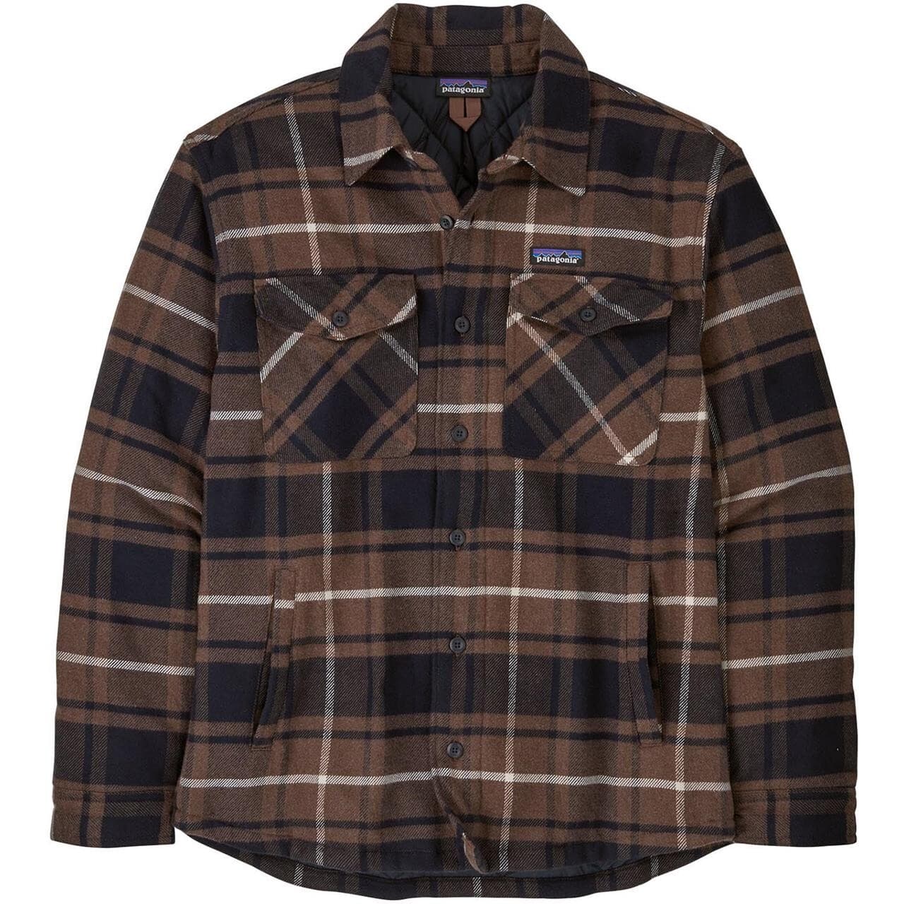 Patagonia Mens Lw Insulated Fjord Flannel Shirt (Brun (OUTDOOR: MOLASSES BROWN) Medium)