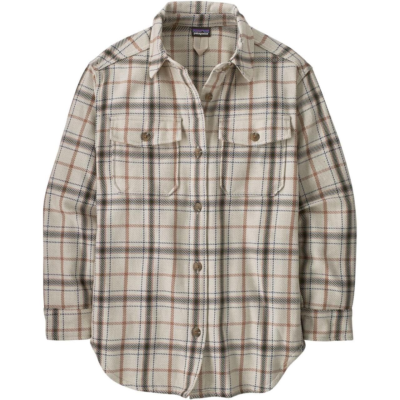 Patagonia Womens Fjord Loft Overshirt Jacket (Beige (TREE TOP: PUMICE) Large)