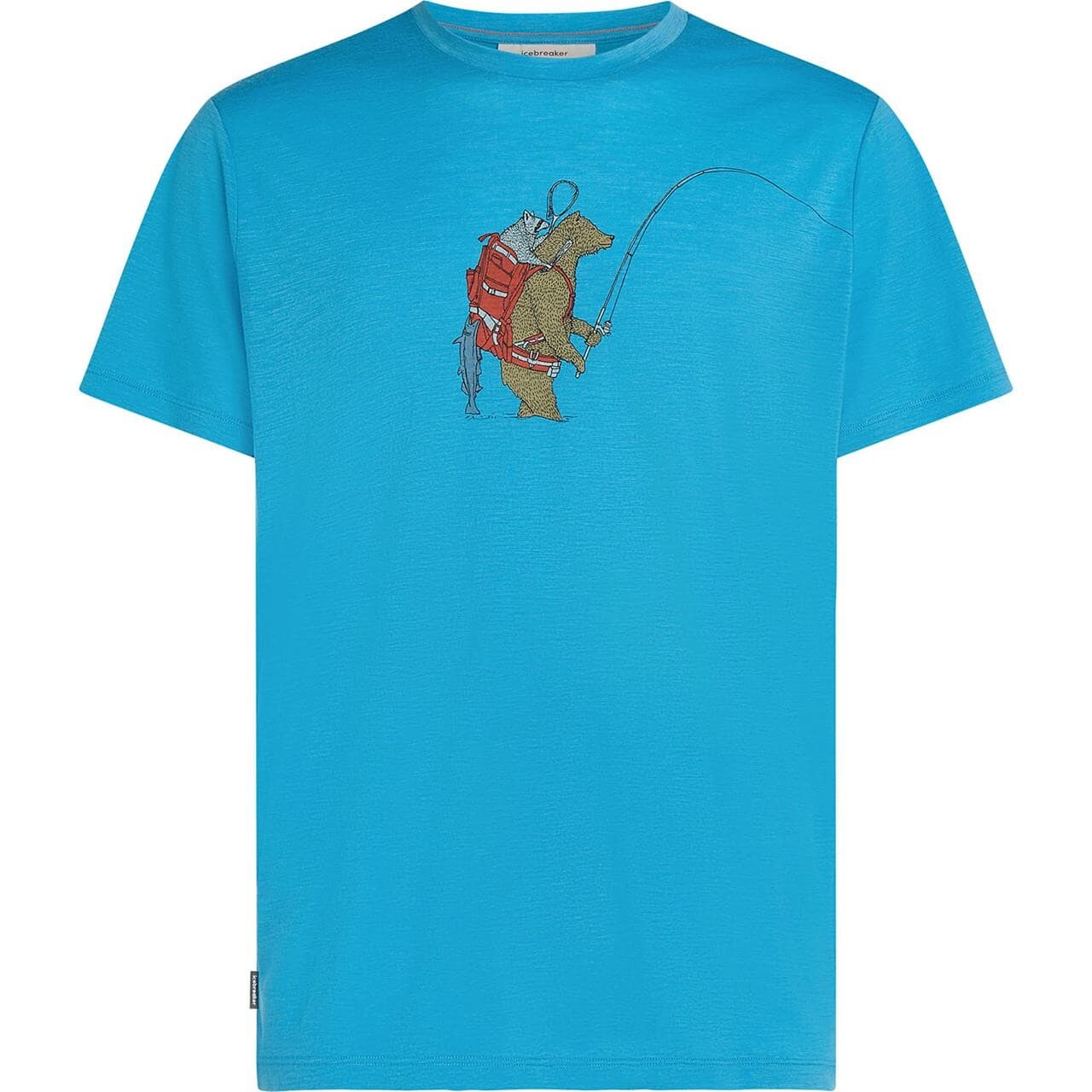 Icebreaker Mens Merino 150 Tech Lite S/S T (Blå (BEAR CATCH/ARCTIC) Medium)