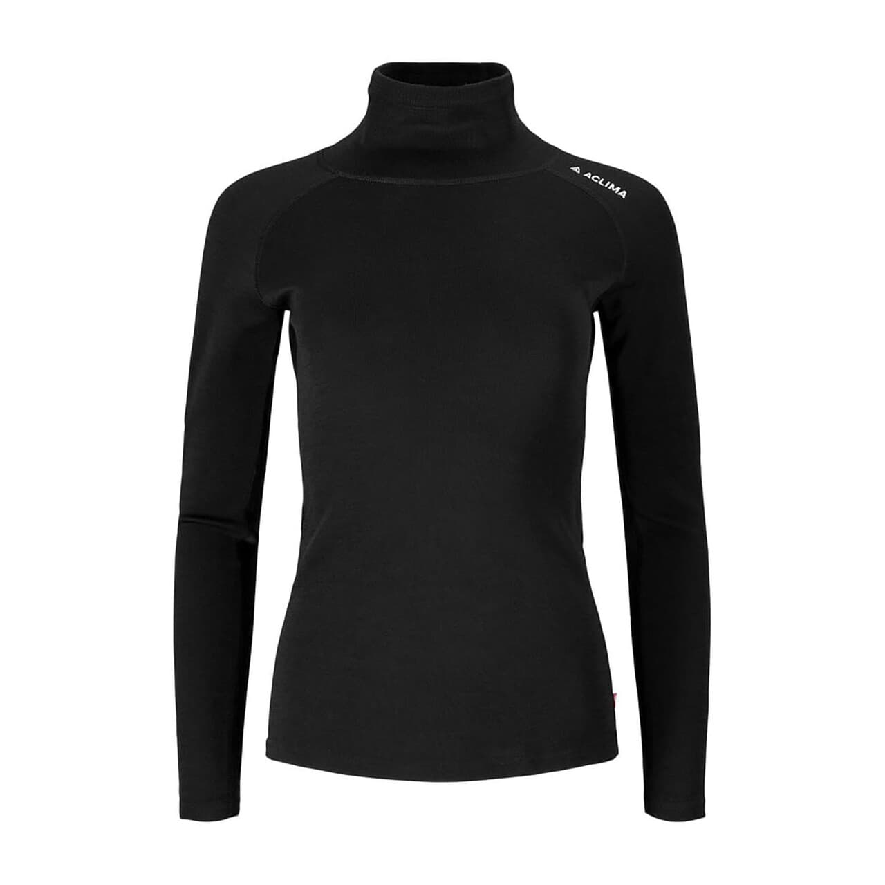 Aclima Womens WarmWool Roll Neck (Sort (JET BLACK) Small)