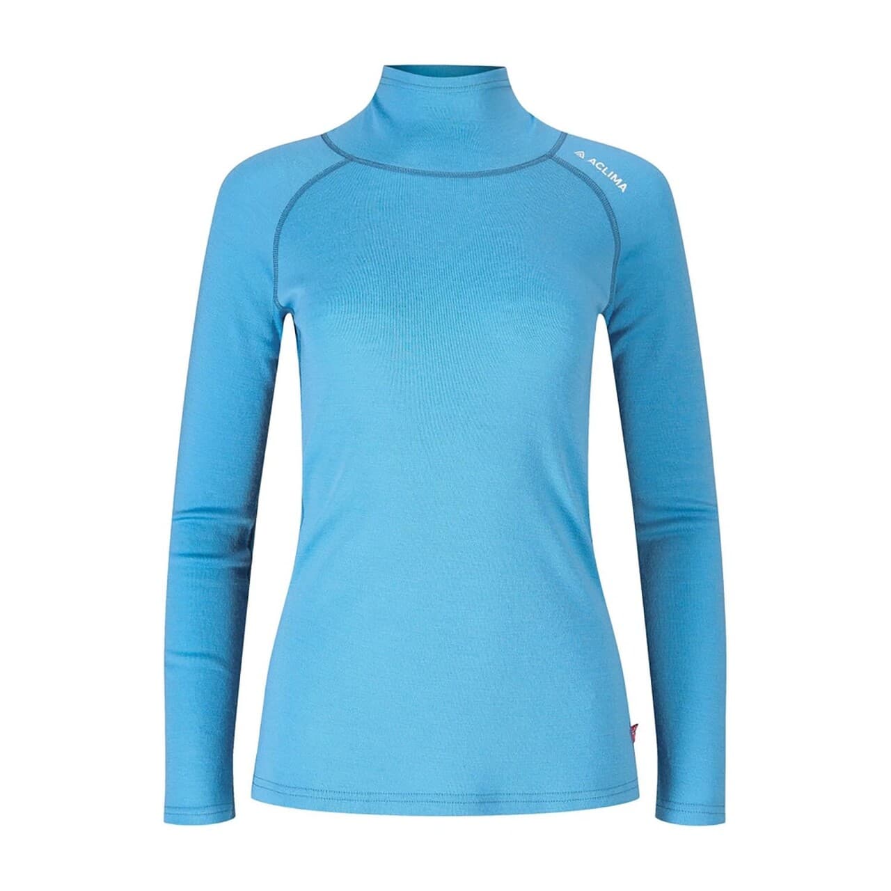 Aclima Womens WarmWool Roll Neck (Blå (NIAGARA) Medium)