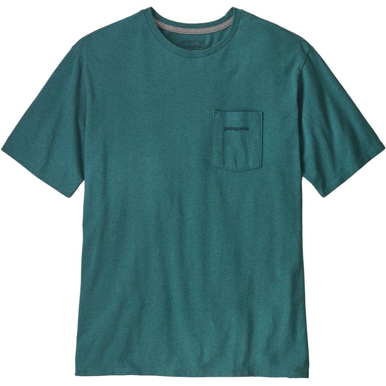 Patagonia Mens Boardshort Logo Pocket Responsibili-Tee (Blå (WETLAND BLUE) X-large)
