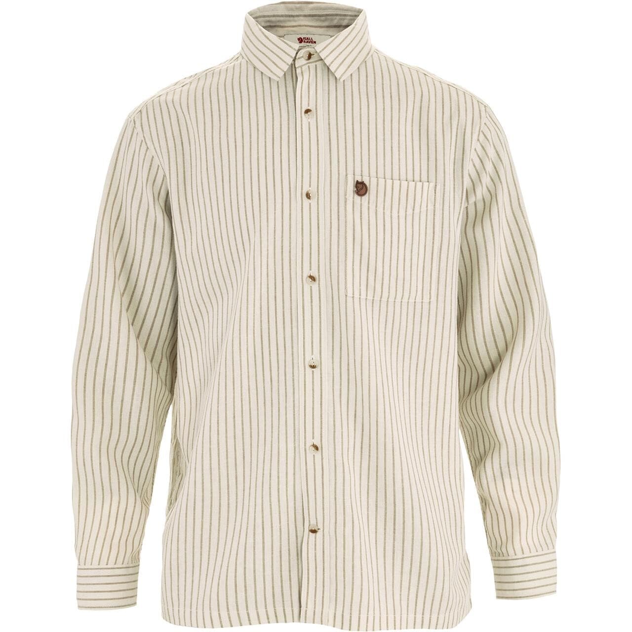 Fjällräven Mens Övik Relaxed Hemp Shirt L/S (Hvid (CHALK WHITE-SAND STONE/113-195) XX-large)