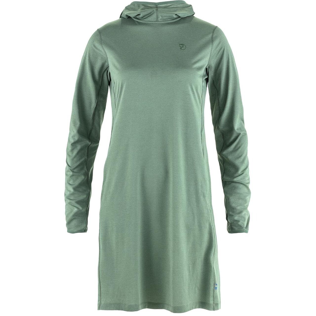 Fjällräven Womens Abisko Sun-hoodie Dress (Grøn (PATINA GREEN/614) X-small)