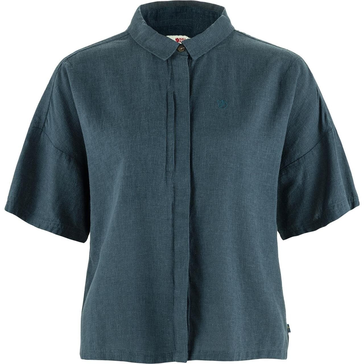 Fjällräven Womens Övik Hemp Camp Shirt S/S (Blå (MOUNTAIN BLUE/570) XX-small)