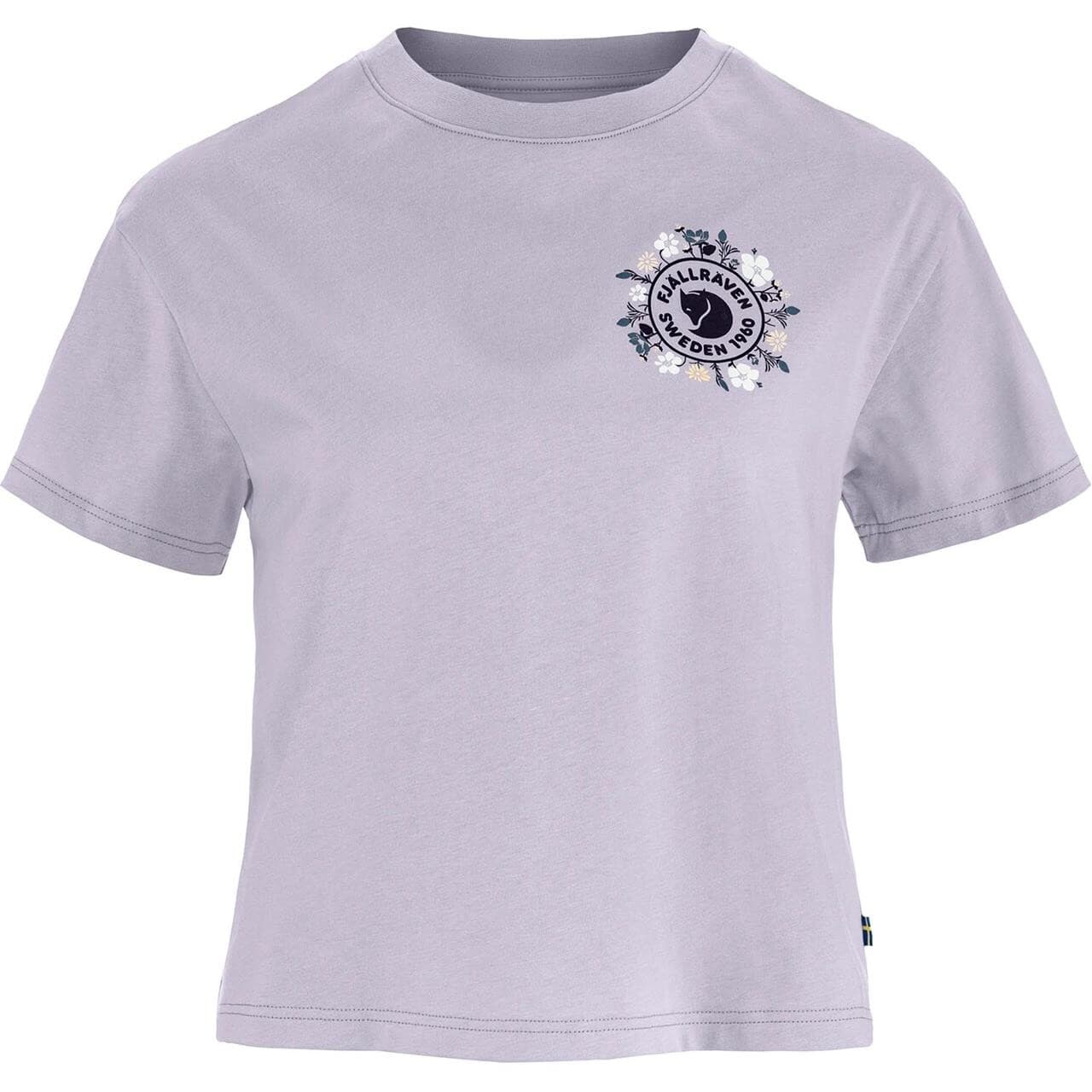Fjällräven Womens Fjällblomster Logo T-shirt (Lilla (LAVENDER MIST/452) Medium)