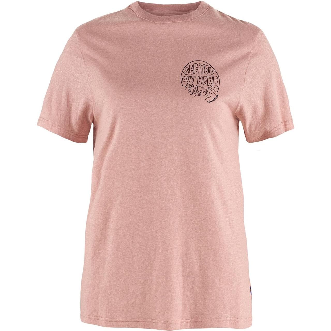 Fjällräven Womens Hemp Blend Out Here T-shirt (Lyserød (CHALK ROSE/302) Large)