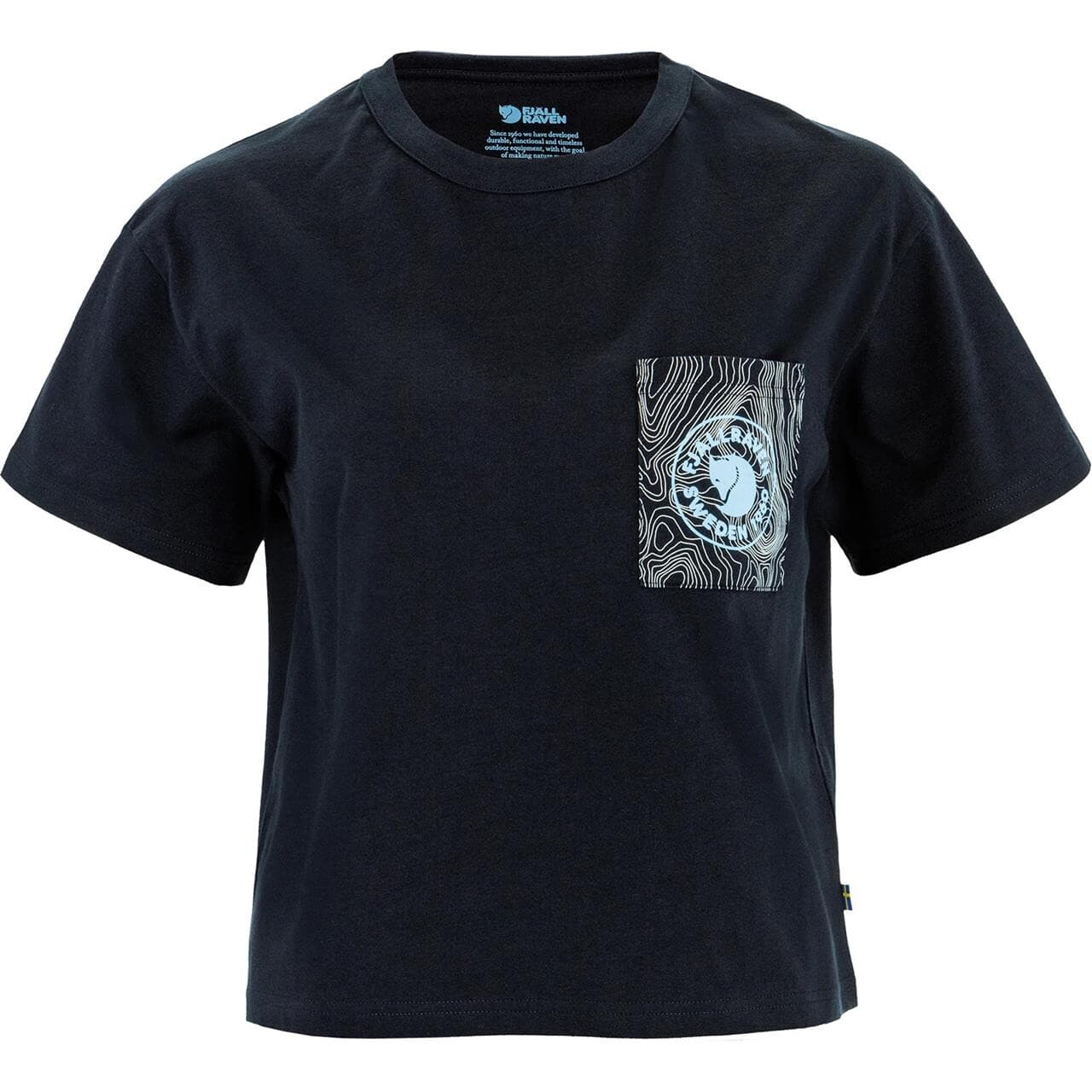 Fjällräven Womens Logo Pocket T-shirt (Blå (DARK NAVY/555) X-large)