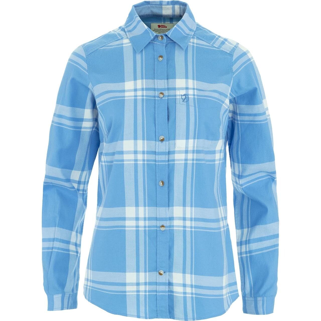 Fjällräven Womens Övik Lite Flannel Shirt (Hvid (ULTRAMARINE-CHALK WHTE/537-113) Medium)