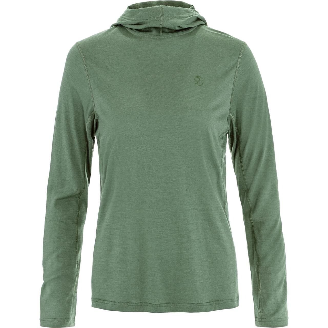 Fjällräven Womens Abisko Wool Sun-hoodie (Grøn (PATINA GREEN/614) X-large)
