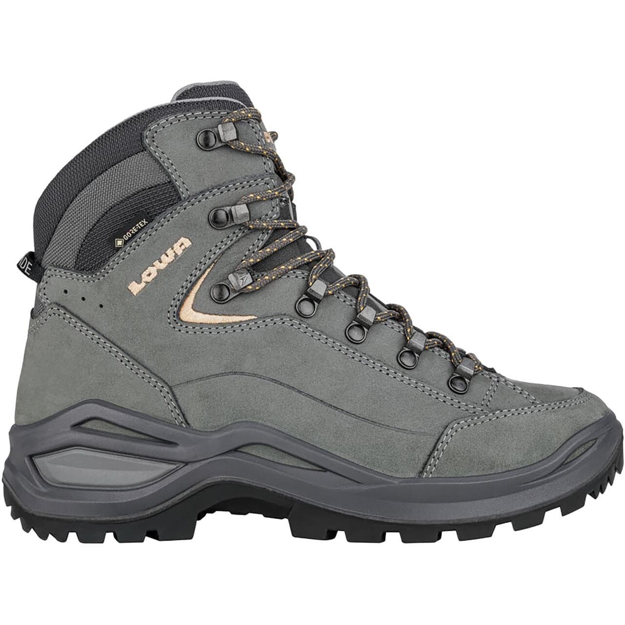 Lowa Womens Renegade EVO GTX Mid Wide (Blå (GRAPHITE/APRICOT) 41,5)