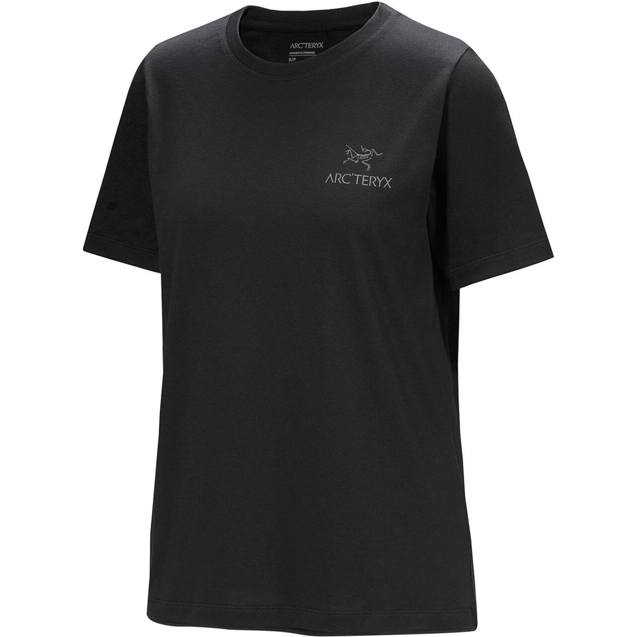 Arcteryx Womens Kragg SL Cotton Emblem Crew S/S (Sort (BLACK) X-large)