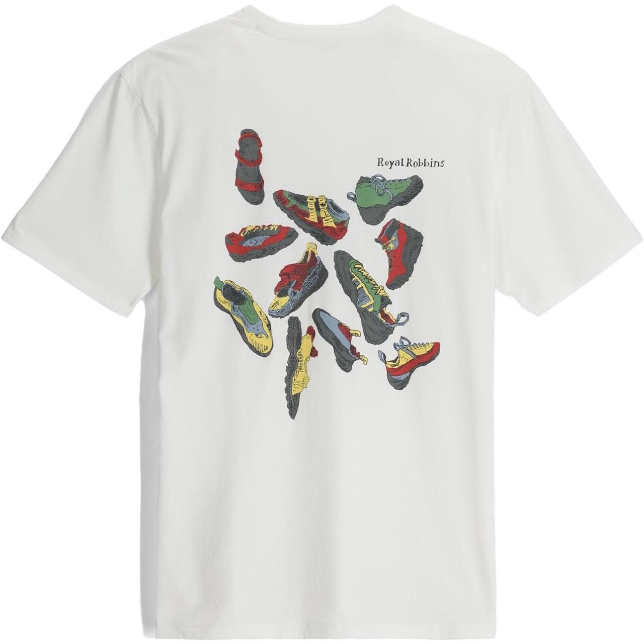 Royal Robbins Mens Rr Graphic Tee (Hvid (WHITE SHOE PT) Large)