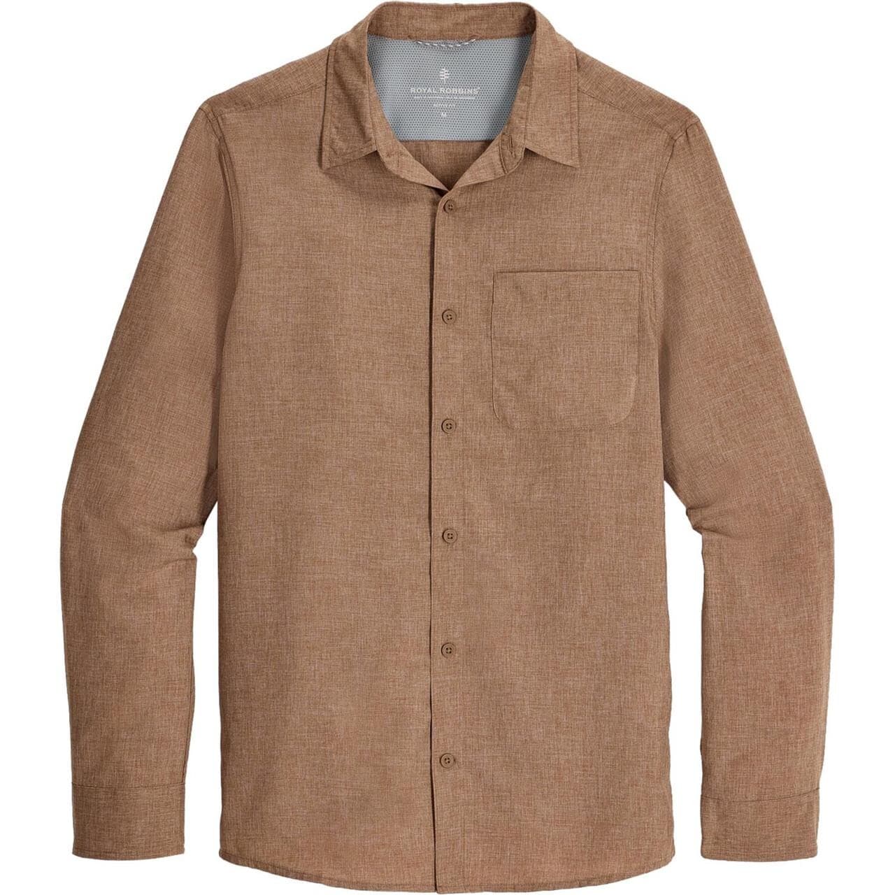 Royal Robbins Mens Amp Lite II L/S (Brun (WALNUT HTR) Large)