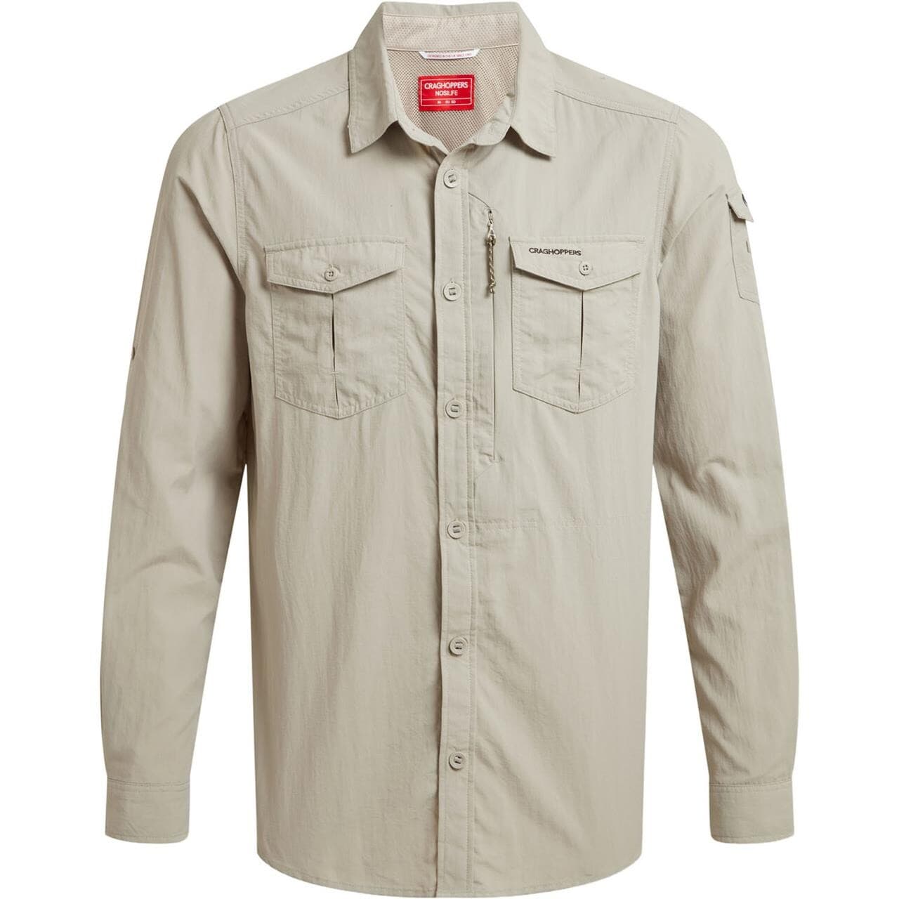 Craghoppers Mens Nosilife Adventure L/S Shirt III (Beige (PARCHMENT) Medium)