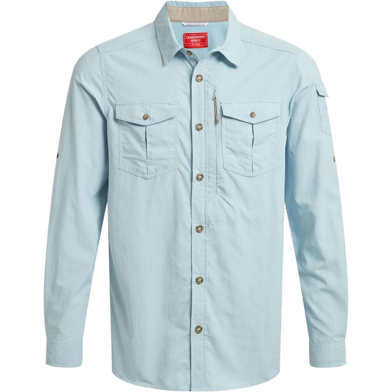 Craghoppers Mens Nosilife Adventure L/S Shirt III (Blå (NIAGARA BLUE) Large)
