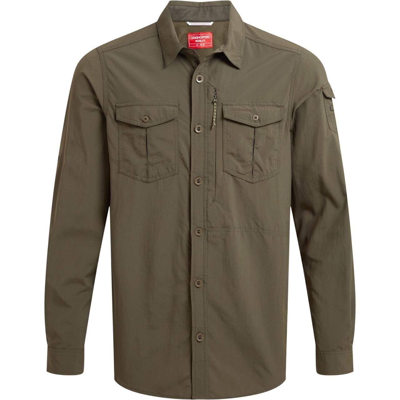 Craghoppers Mens Nosilife Adventure L/S Shirt III (Grøn (WOODLAND GREEN) Small)