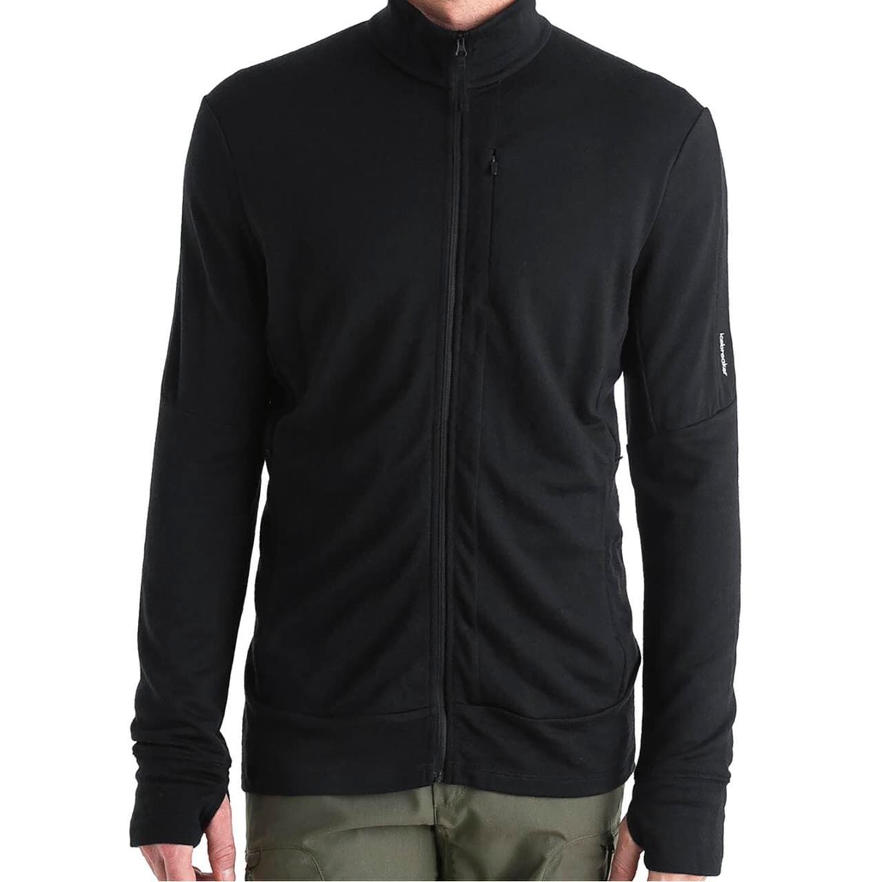 Icebreaker Mens Merino 260 Quantum L/S Zip (Sort (BLACK) Large)