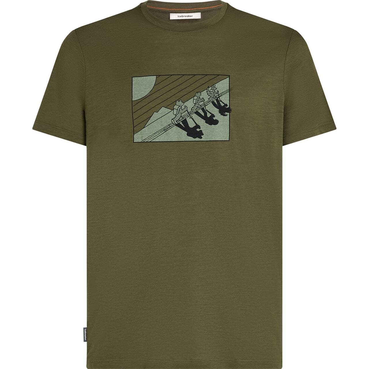 Icebreaker Mens Merino 150 Tech Lite S/S Tee In The Wild (Grøn (LODEN) Small)