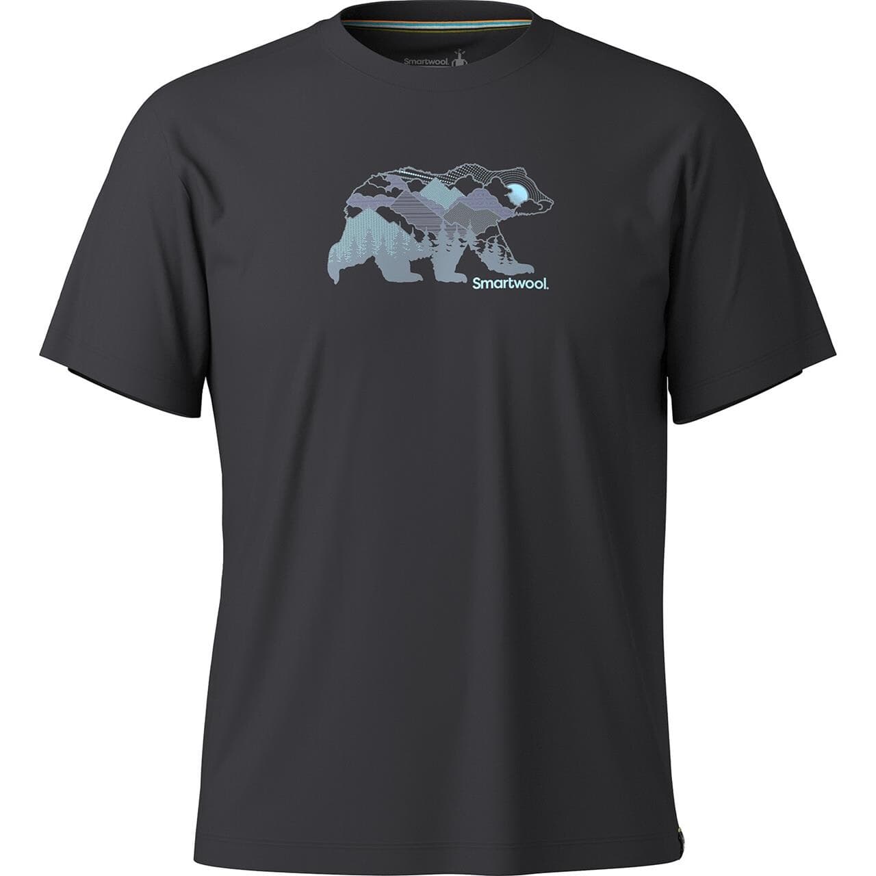 Smartwool Mens Bear View Short Sleeve Graphic Tee (Sort (BLACK) Small)