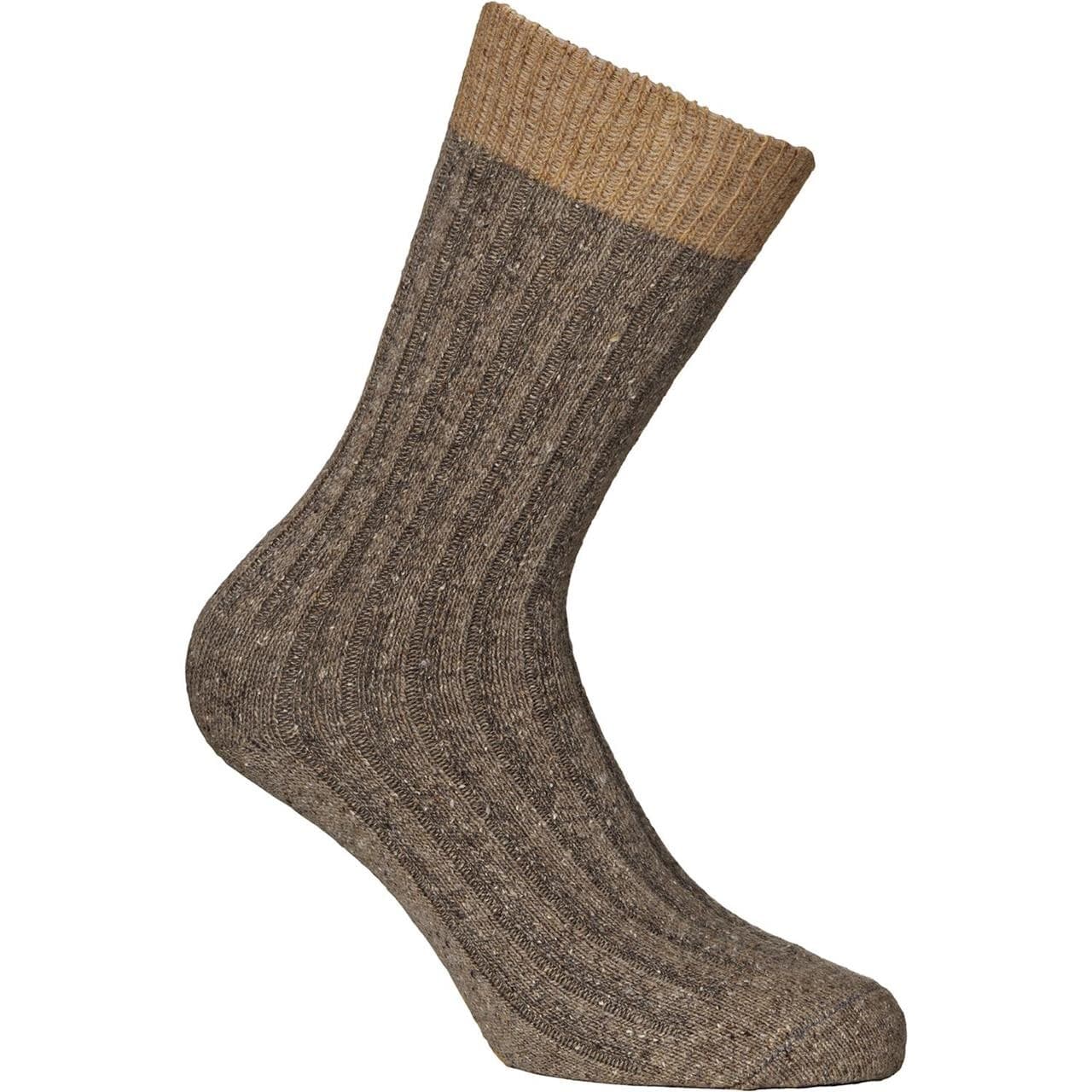Alpaca Merino Silk Rib Crew (Beige (MEDIUM TAN-TABACCO) 42-45)