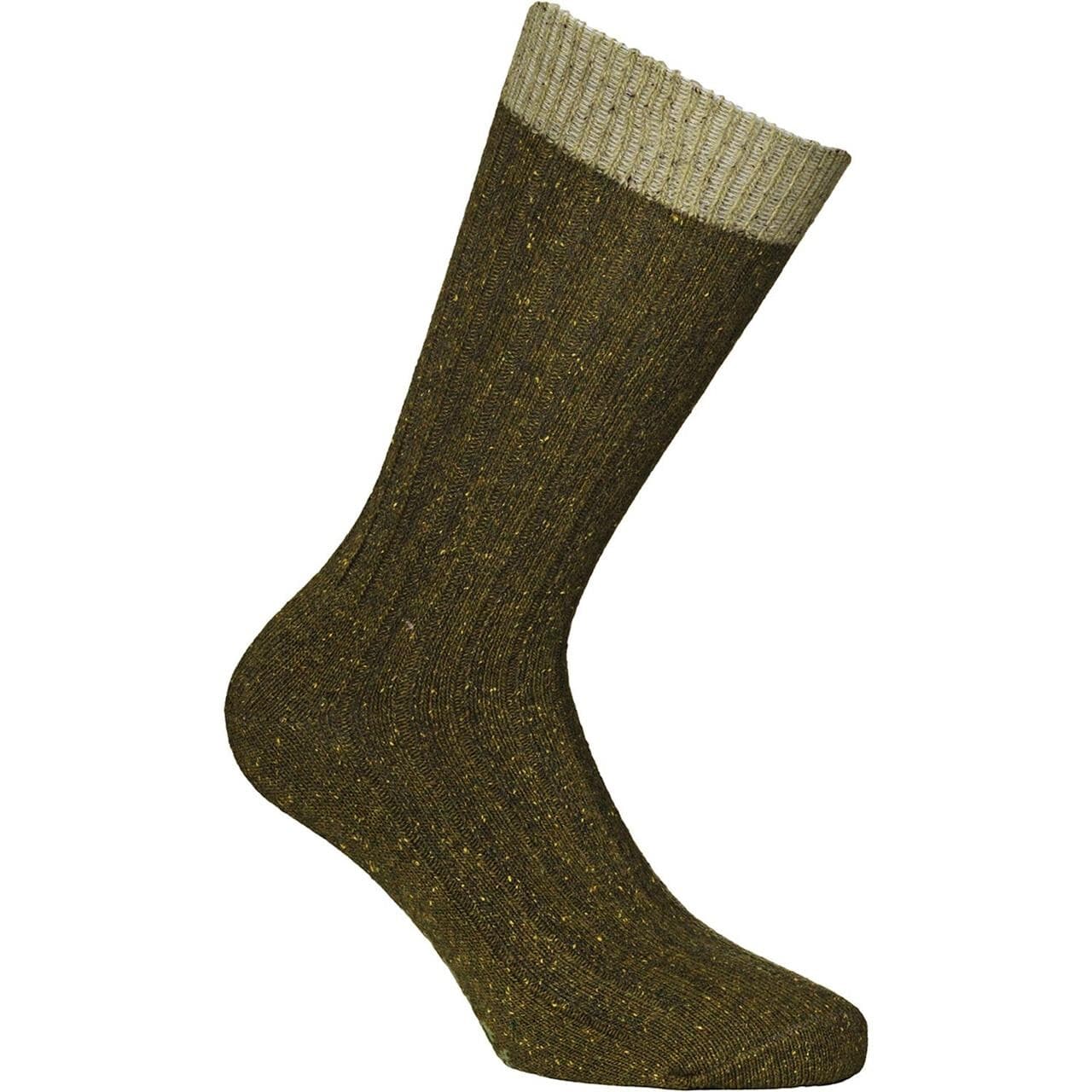 Alpaca Merino Silk Rib Crew (Grøn (KHAKI GREEN/LIGHT GREEN) 42-45)