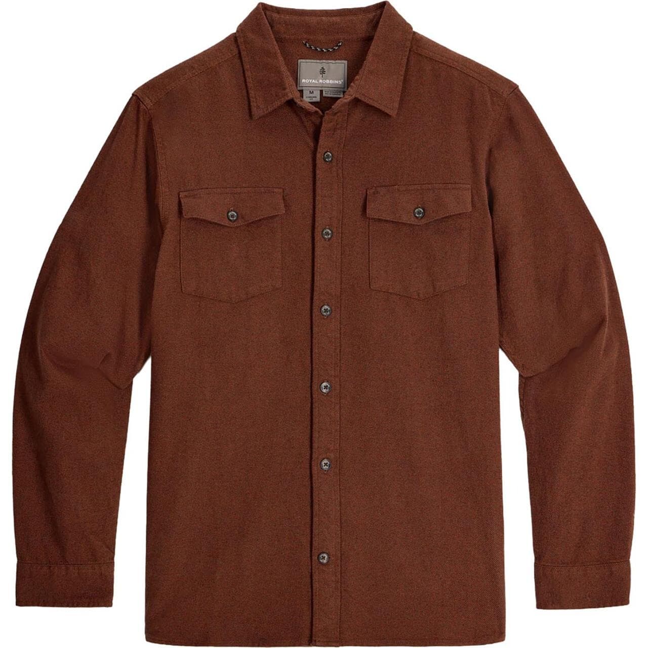 Royal Robbins Mens Bristol Organic Cotton Twill L/S (Brun (SADDLE) Medium)
