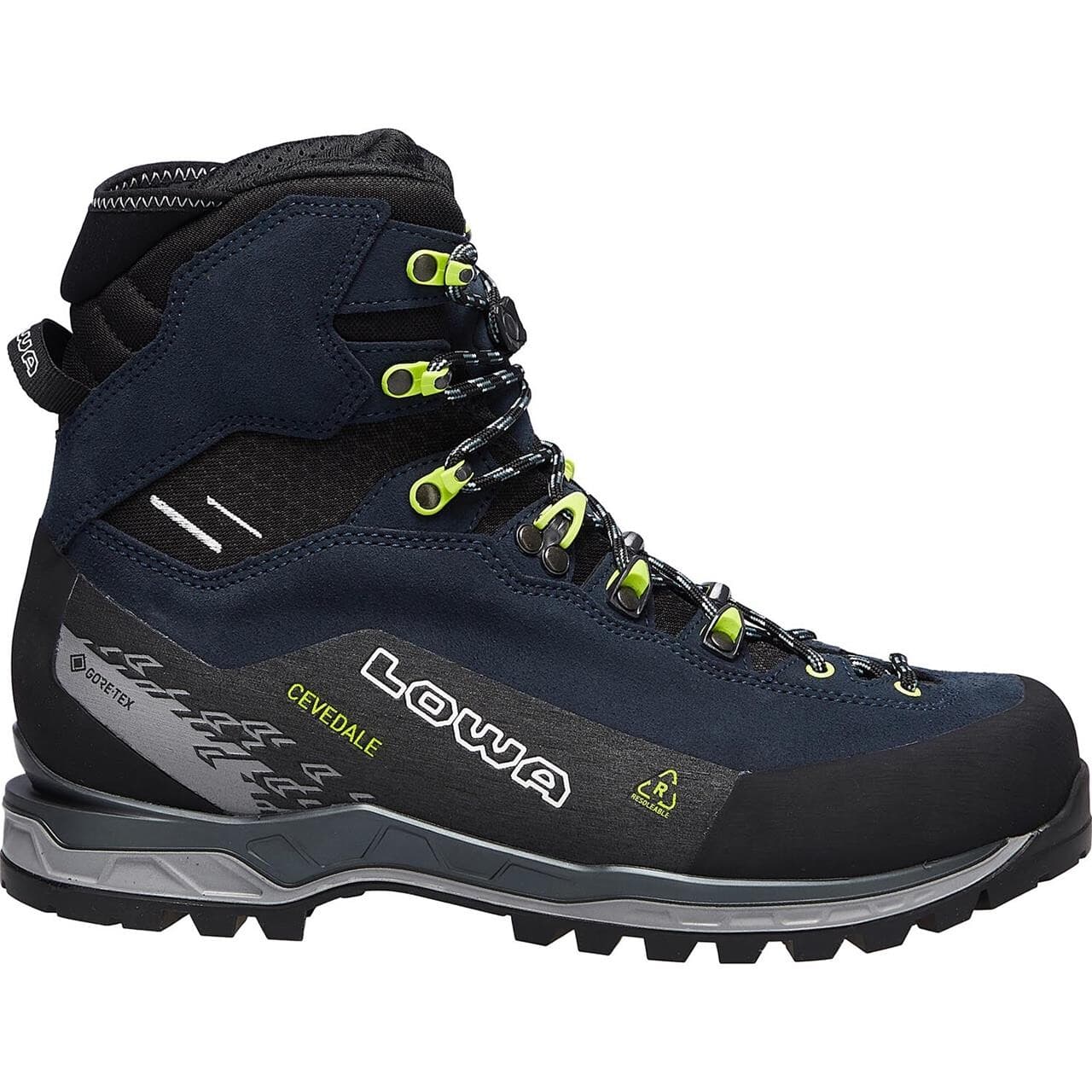 Lowa Mens Cevedale Pro GTX Mid (Blå (NAVY/LIME) 47)