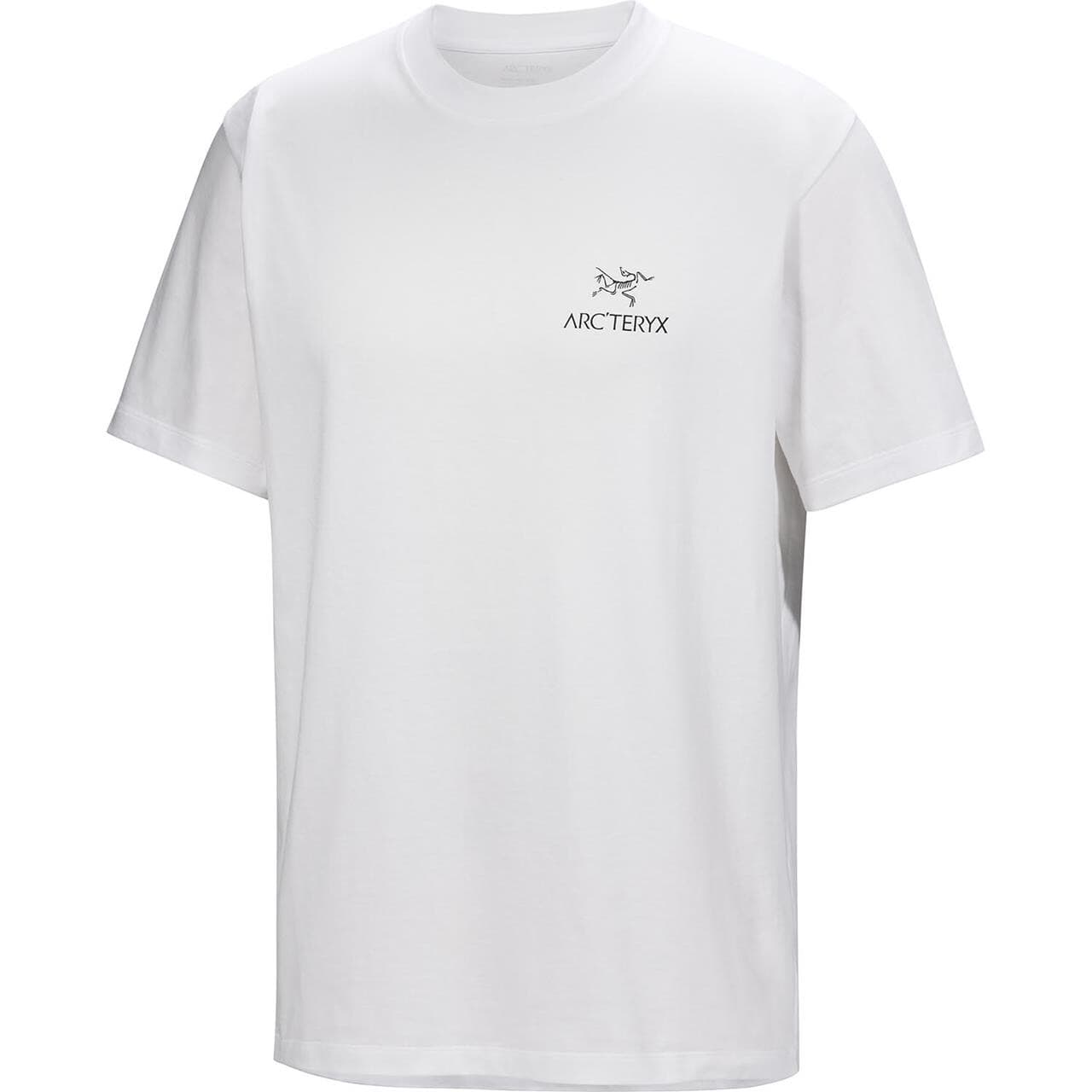 Arcteryx Mens Kragg SL Cotton Bird Word S/S (Sort (WHITE LIGHT/BLACK) Large)