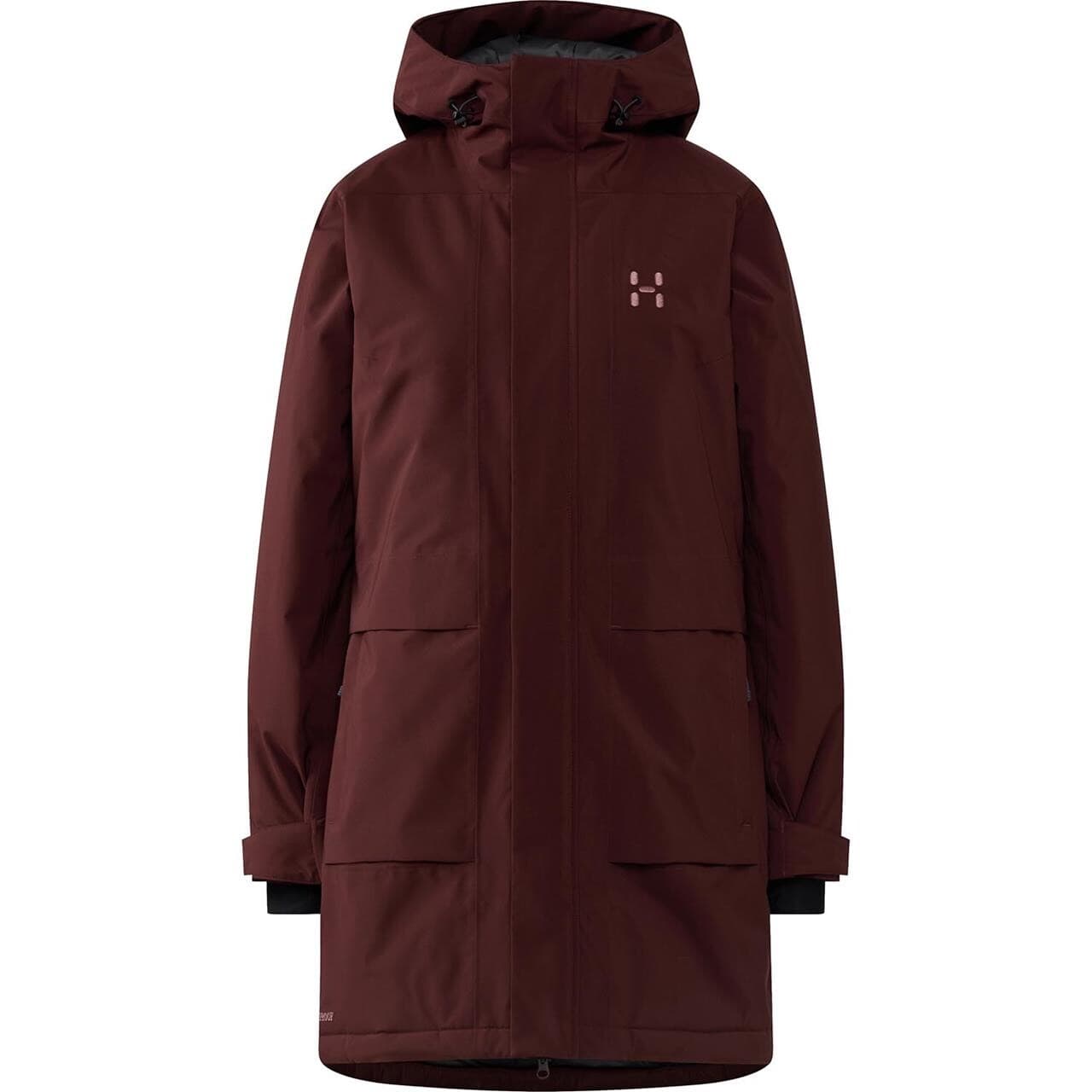 Haglöfs Womens Salix Proof Mimic II Parka (Rød (MAROON TRAIL) Small)